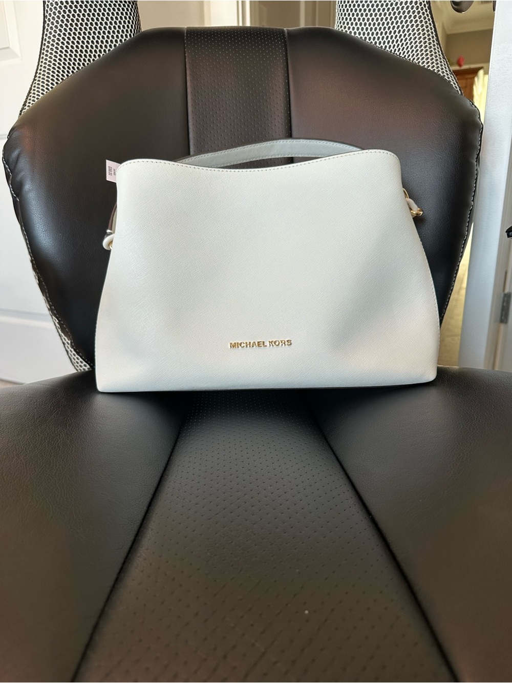 Michael Kors Sofia Large Satchel Optic White NWT